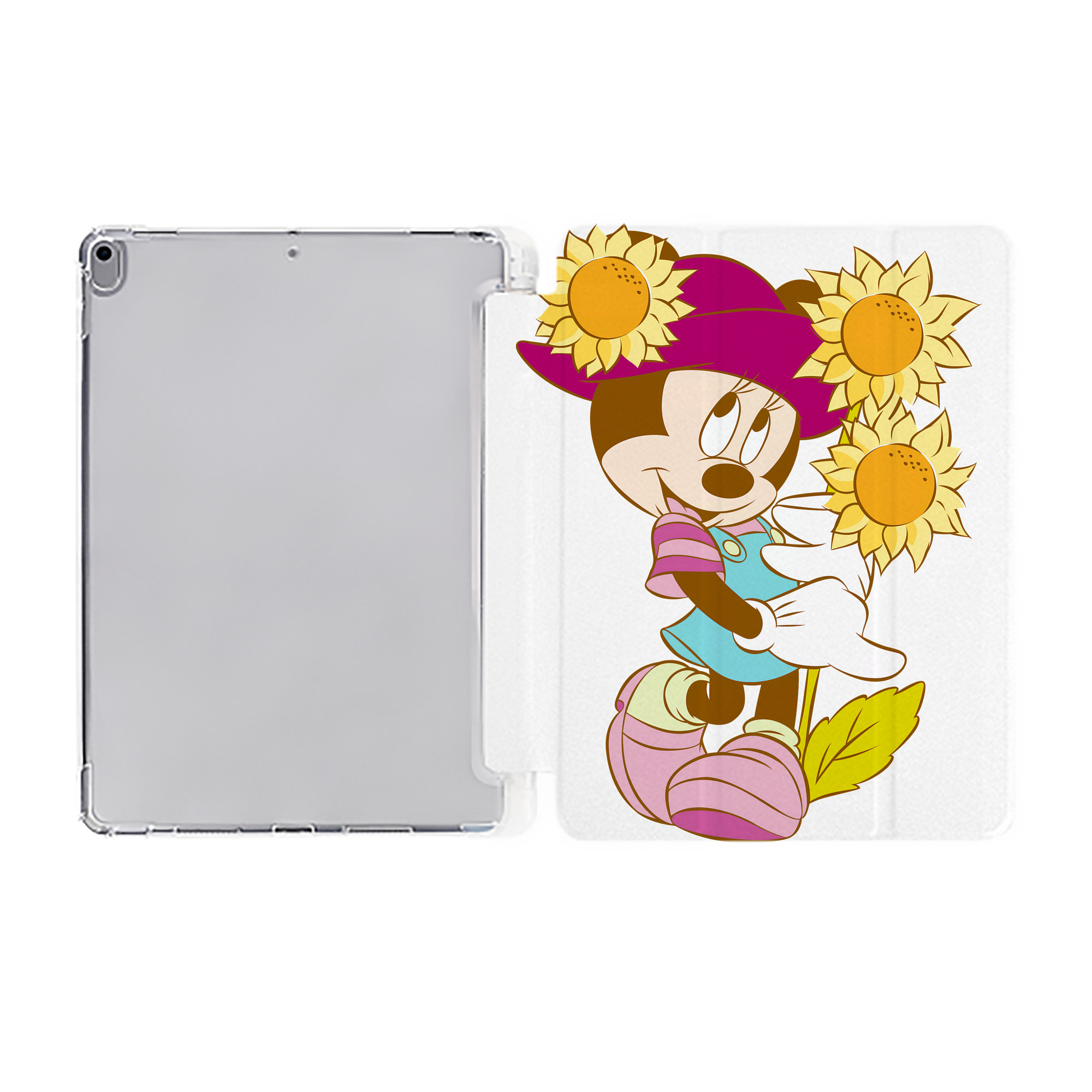 （画像用） ミッキーマウス Mickey Mouse IPad ケース ペン収納付き 三つ折りスタンド PUレザー×シリコン 対応機種9.5/10.5/10.9インチ